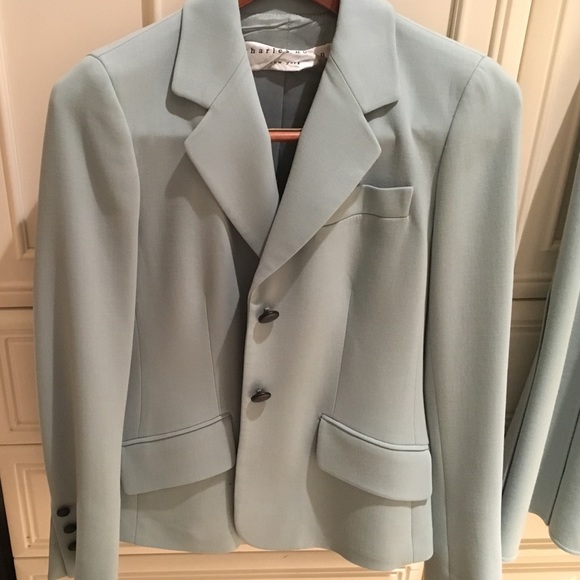 Charles Nolan wool light blue blazer