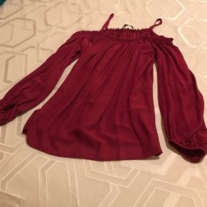 Over sized red Zara blouse