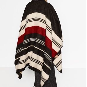 Zara Striped Poncho