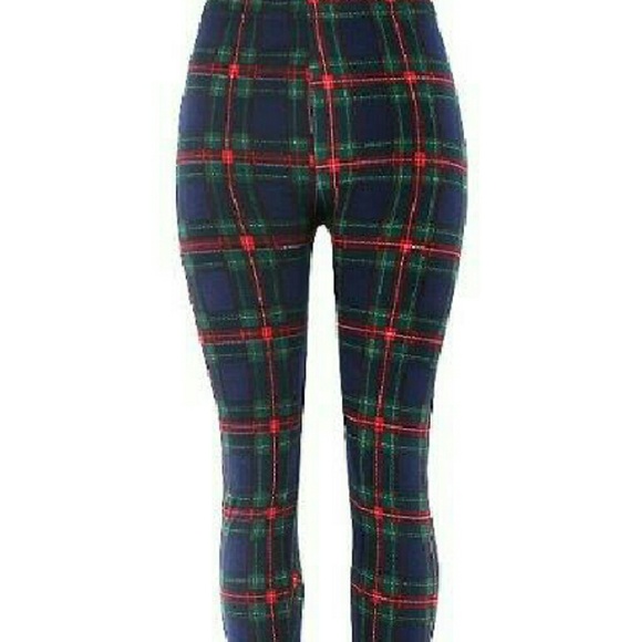Plaid leggings