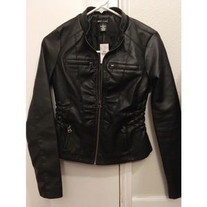Faux Black Leather Jacket