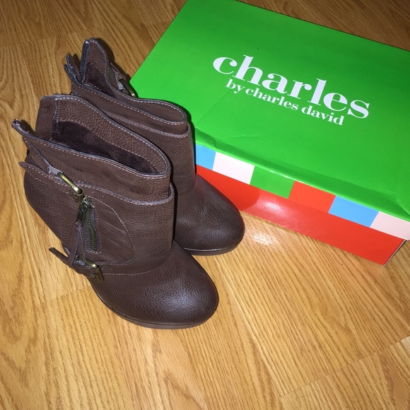 Dark brown Charles David booties