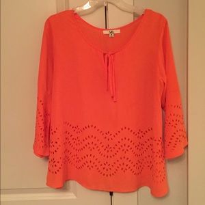orange long sleeve top