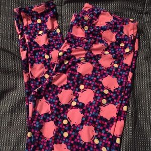 euc tc lularoe piggy bank leggings