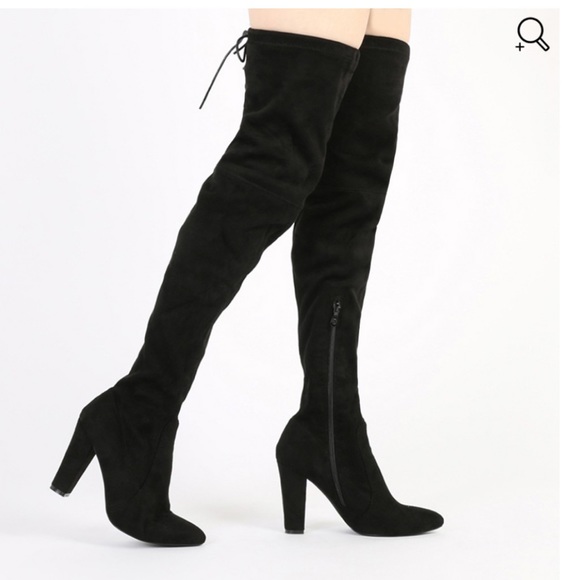 Black Thigh High Boots
