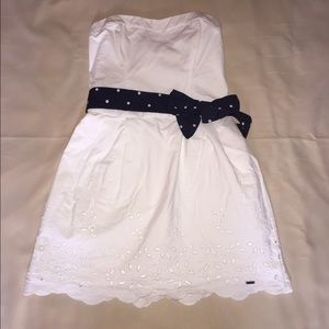NWT hollister strapless dress in white size M