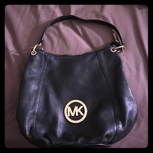Michael Kors hobo black leather purse