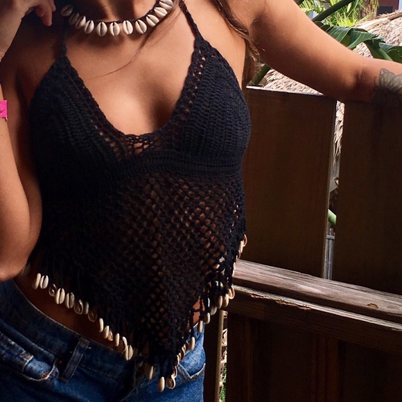 Crochet top with shells 🐚