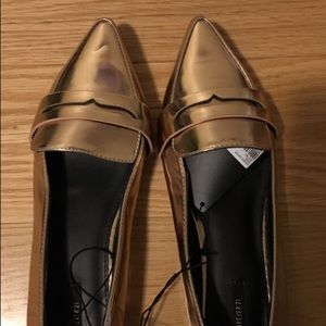 Rose Gold Point Ballet Flats