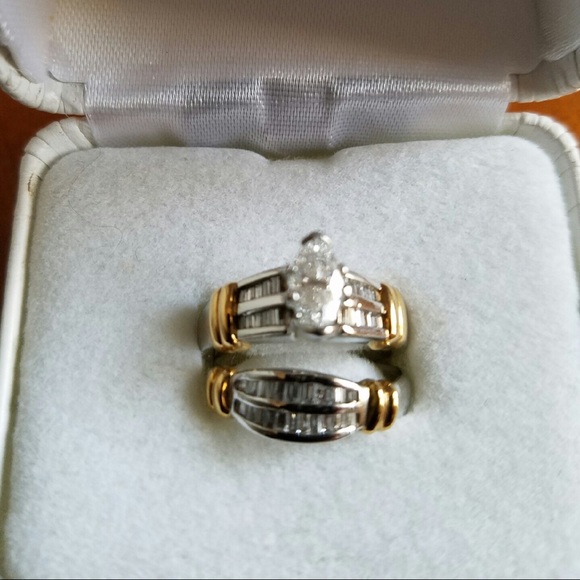 Wedding and engagement ring set