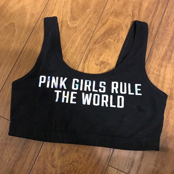 PINK VICTORIA'S SECRET Black Sports Bra
