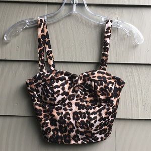 Leopard print crop top