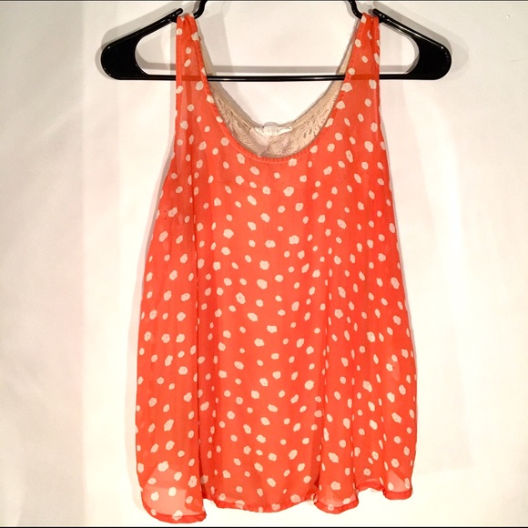 Orange Polka Dot Blouse