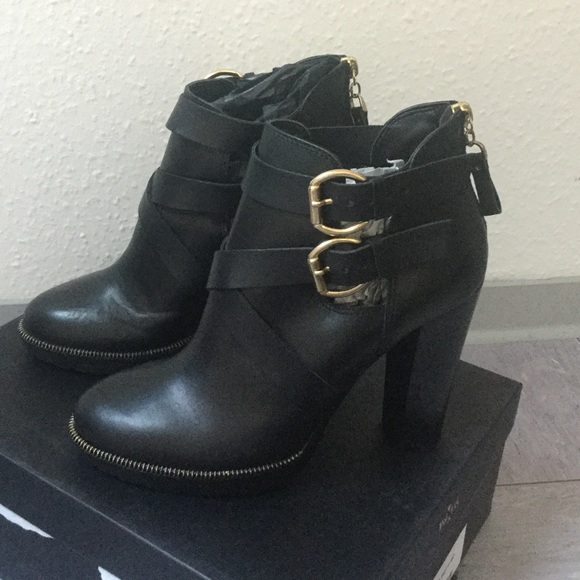 Gorgeous Black Biker Ankle Boots