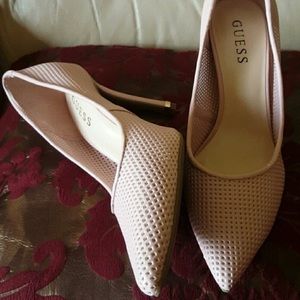 GUESS pale pink heels
