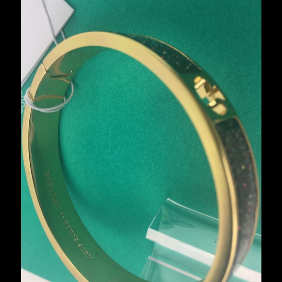 Kate Spade Punch Multi-Glitter Gold Accent Bangle - Picture 3 of 5