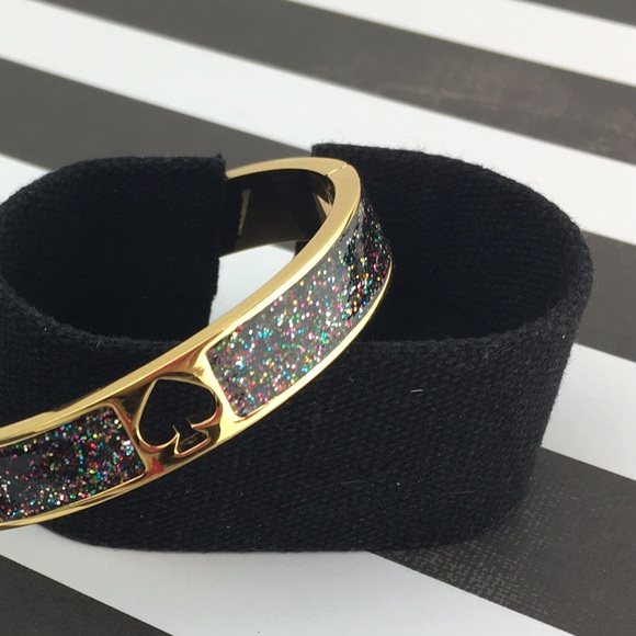 Kate Spade Punch Multi-Glitter Gold Accent Bangle - Picture 5 of 5