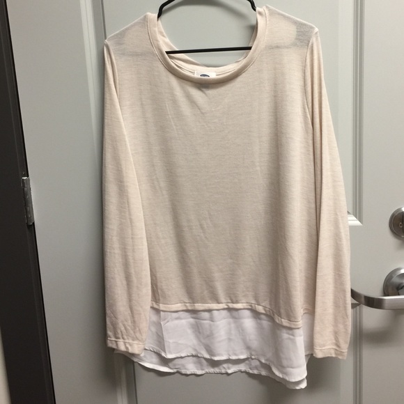 Old Navy long sleeve top with chiffon bottom layer