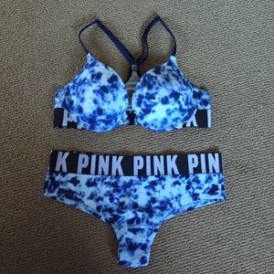 PINK Victoria's Secret patching bra and panty!🎀