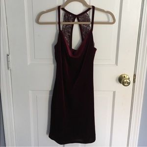 Velvet burgundy dress