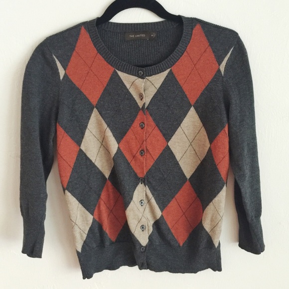 Limited Argyle Button Cardigan