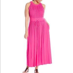 Calvin Klein Lace Halter Maxi Dress