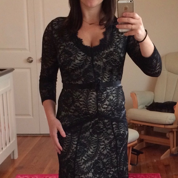 Black lace gown