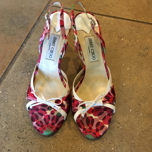 Beautiful silk Jimmy Choo heel