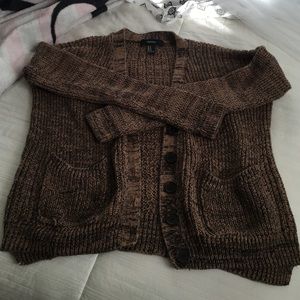 Marled Brown Cardigan