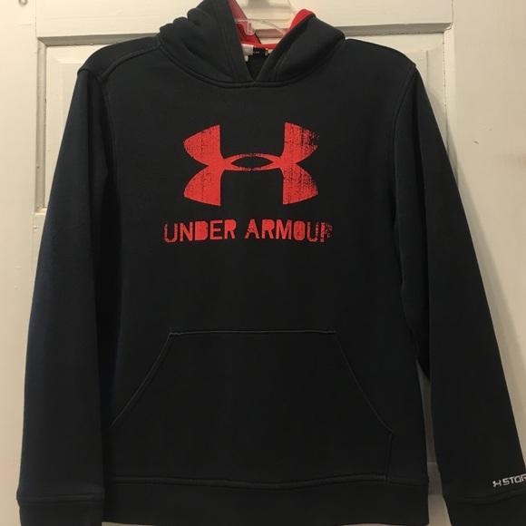Black Youth LG 14-16 Under Armour hooded pullover