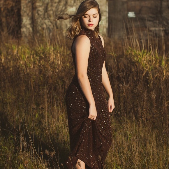 Fitted fall leaf dress