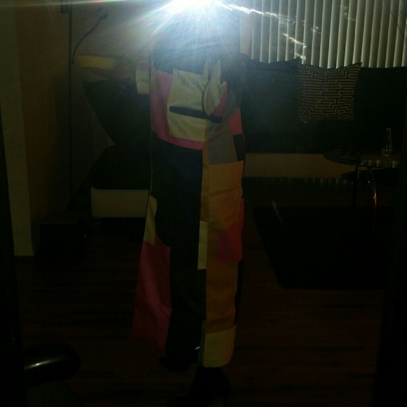 Beautiful color block trench coat - Picture 3 of 4