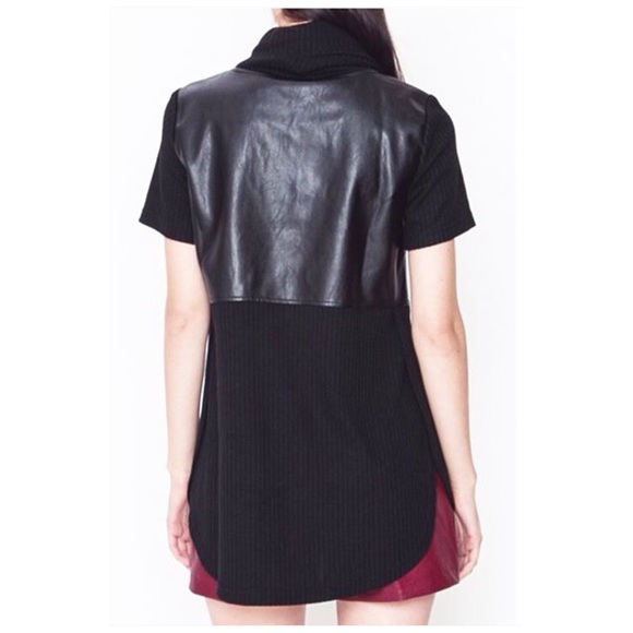 Black Cowl Neck Vegan Top - Picture 3 of 3