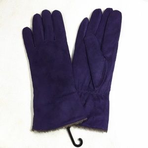 NWT Purple Faux Suede Gloves