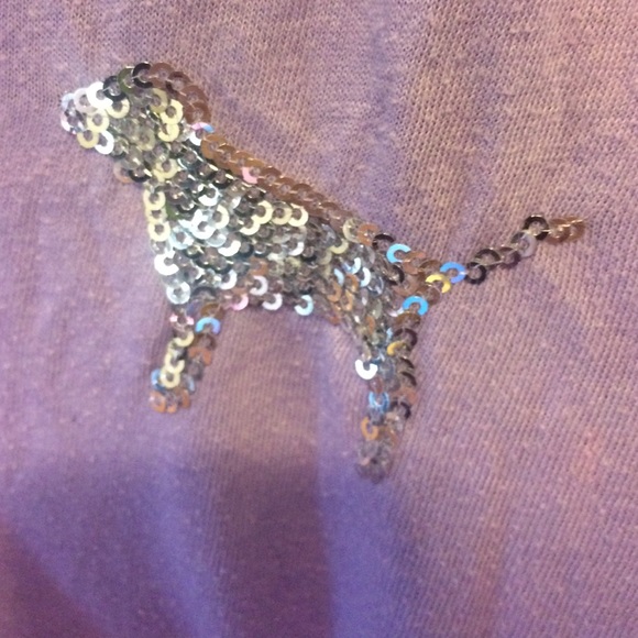 Victoria's Secret Pink V neck sequin tee - Picture 3 of 4