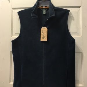 Mens small navy vest Woolrich fleece vest NWT
