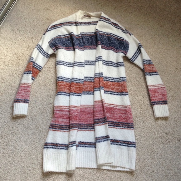 Loft striped cardigan M