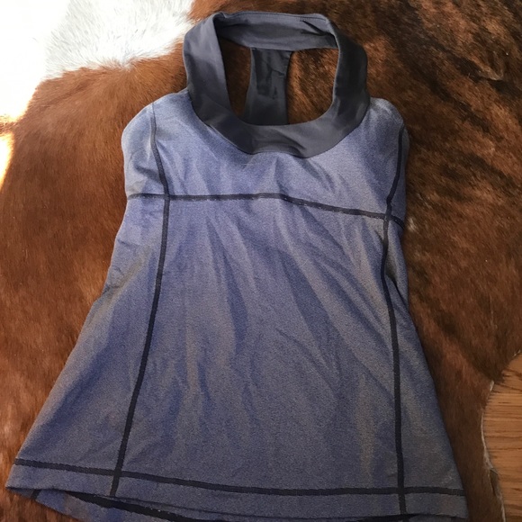 Grey T-Back Scoop Neck Lululemon Tank