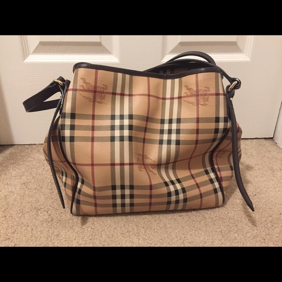 Authentic Burberry Haymarket Tote