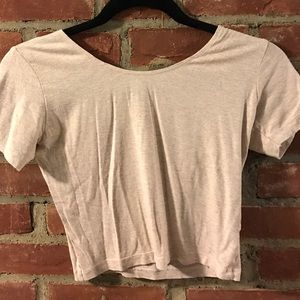 Cream American Apperal Crop Top