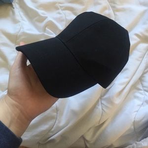 All Black Baseball Cap w| Velcro Back