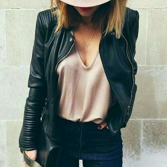 SOLD Zara leather jacket - Picture 4 of 4