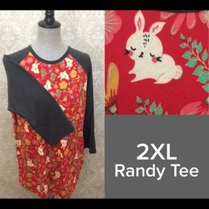 LuLaRoe Randy with bunnies! NWT 2XL