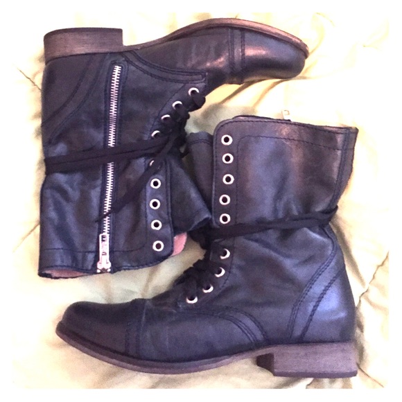 Steve Madden leather combat boots