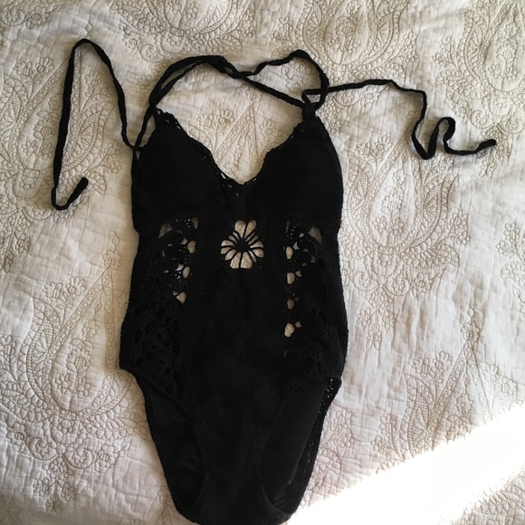 Free People Crochet Bodysuit/ Monokini/ Swim