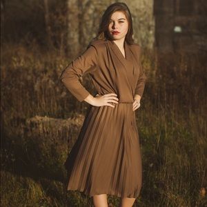 Vintage pleated blazer dress