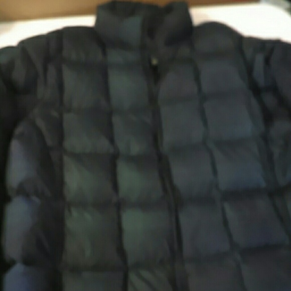 Black watch plaid down jacket