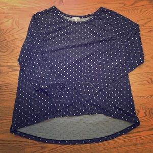 Gap Hi-low polka dot sweatshirt