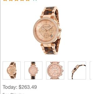 Michael Kors Watch- rose gold and tortoise shell