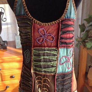 Hand made multi color tank dress not
